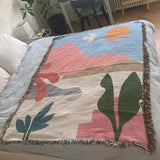 LeopardLuxe Blanket - Multifunktionell Leopard-överdragsteck med Cobertor-puffar Carvallo