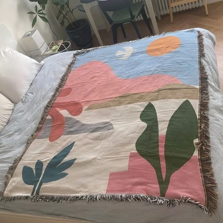 LeopardLuxe Blanket - Multifunktionell Leopard-överdragsteck med Cobertor-puffar Carvallo