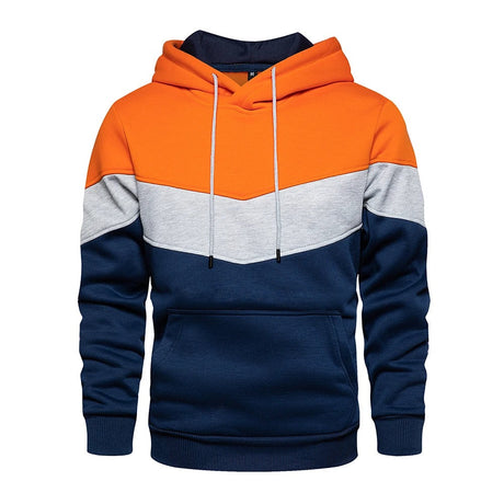 Patchwork Fleece Hoodie för män Hemnix