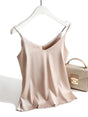 Satin Silk Tank Tops för kvinnor-Hemnix-Khaki-S-Hemnix