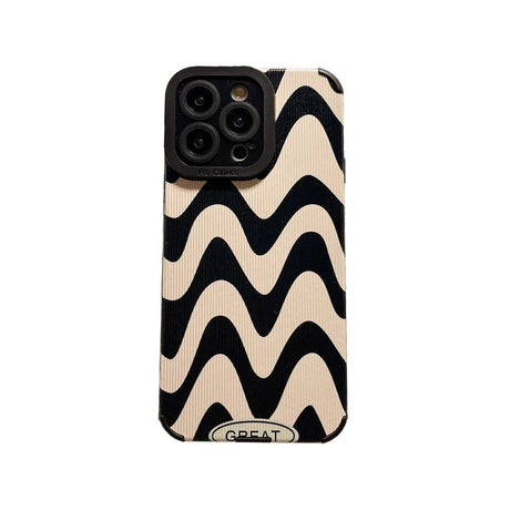 Zebramönster telefonfodral för iPhone-Hemnix-Stripe vågor-För iPhone 15-Hemnix