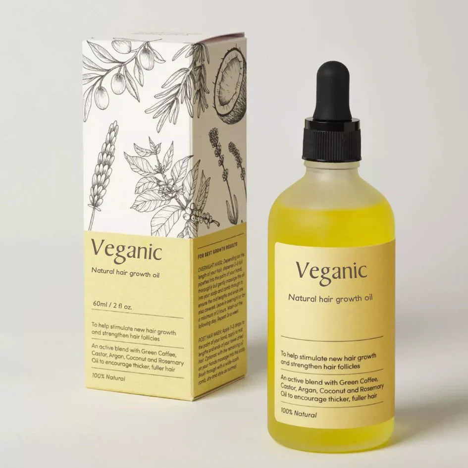 Veganskt hårväxtolja | Naturlig booster för sunt hårväxt Carvallo