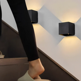 Vägglampa Svart Aluminium Justerbar Kub LED Carvallo