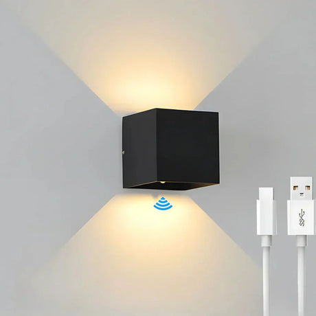 Vägglampa Svart Aluminium Justerbar Kub LED Carvallo