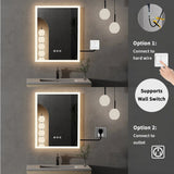 16x20 tum oval LED väggspegel Carvallo