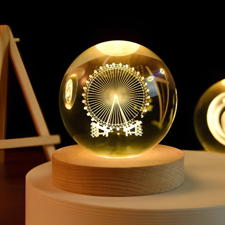 3D Kristallkulor LED Ljus Carvallo