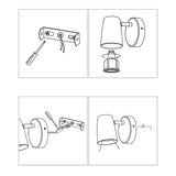 5W LED Vägglampa - Justerbar Fäste - Vikbar Rotation - Varm/Kall Vit - Aluminiumkropp - Modern Design Carvallo