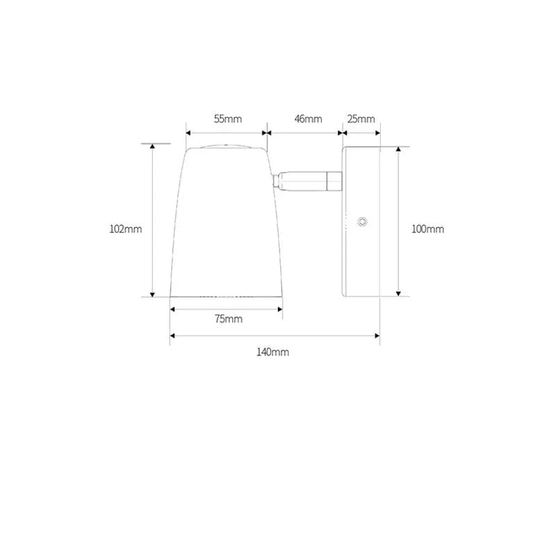 5W LED Vägglampa - Justerbar Fäste - Vikbar Rotation - Varm/Kall Vit - Aluminiumkropp - Modern Design Carvallo