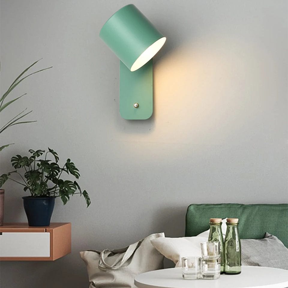 Justerbar Nordisk Vägglampa med Rotabel Sconcelampa och Integrerad Strömbrytare – Inomhus Vägglampor för Heminredning Carvallo