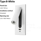 Justerbar USB-laddningsvägglampa med 350° rotation – Modern vägglampa för nattduksbord och hotellanvändning Carvallo