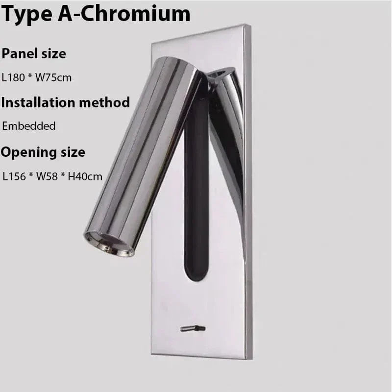 Justerbar USB-laddningsvägglampa med 350° rotation – Modern vägglampa för nattduksbord och hotellanvändning Carvallo