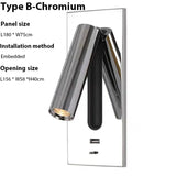 Justerbar USB-laddningsvägglampa med 350° rotation – Modern vägglampa för nattduksbord och hotellanvändning Carvallo