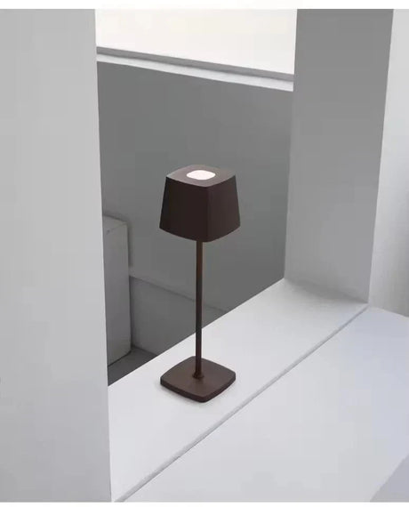Trådlös LED Bordslampa – Uppladdningsbar - Varmvit - Steglös Dimming - Aluminium - Inomhusbelysning Carvallo