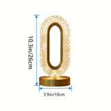 Kristall uppladdningsbar bordslampa Carvallo