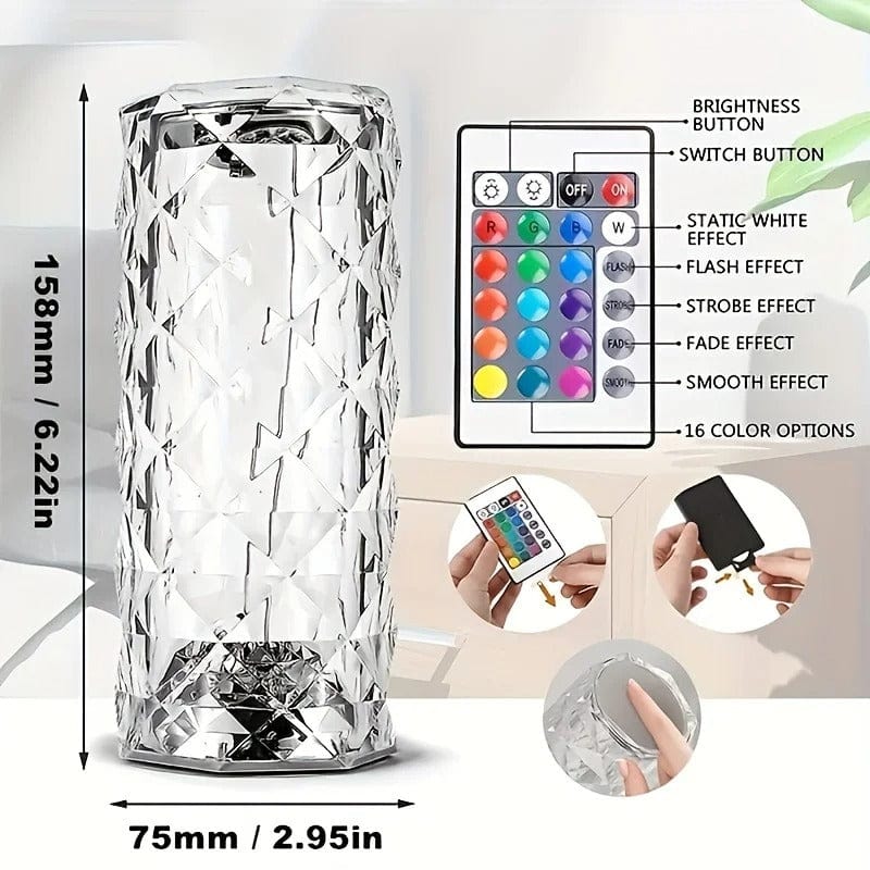 Crystal Touch Elegant Rechargeable Table Lamp Carvallo