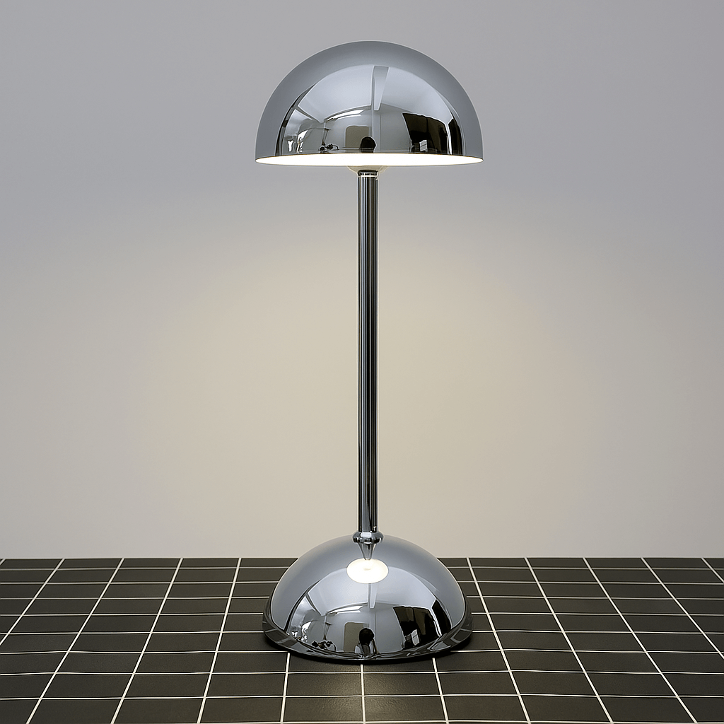 Dimbar Krom Finish LED Uppladdningsbar Bordslampa Carvallo