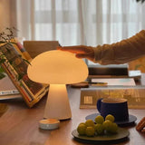 Dimbar Sladdlös Bordslampa - USB-Uppladdningsbar - Varm Vit Ljus - Modern Svamp Design - Kompakt Inomhusbelysning Carvallo