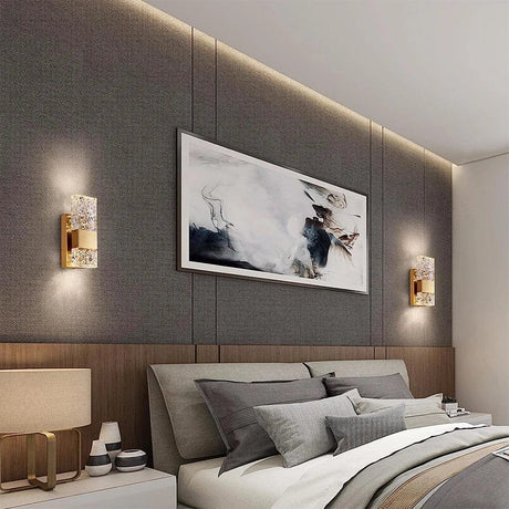 Dimbar LED Kristall Vägglampa med Fjärrkontroll, Justerbar 3000K-6000K för Badrum, Vardagsrum och Sovrum Sconces Carvallo