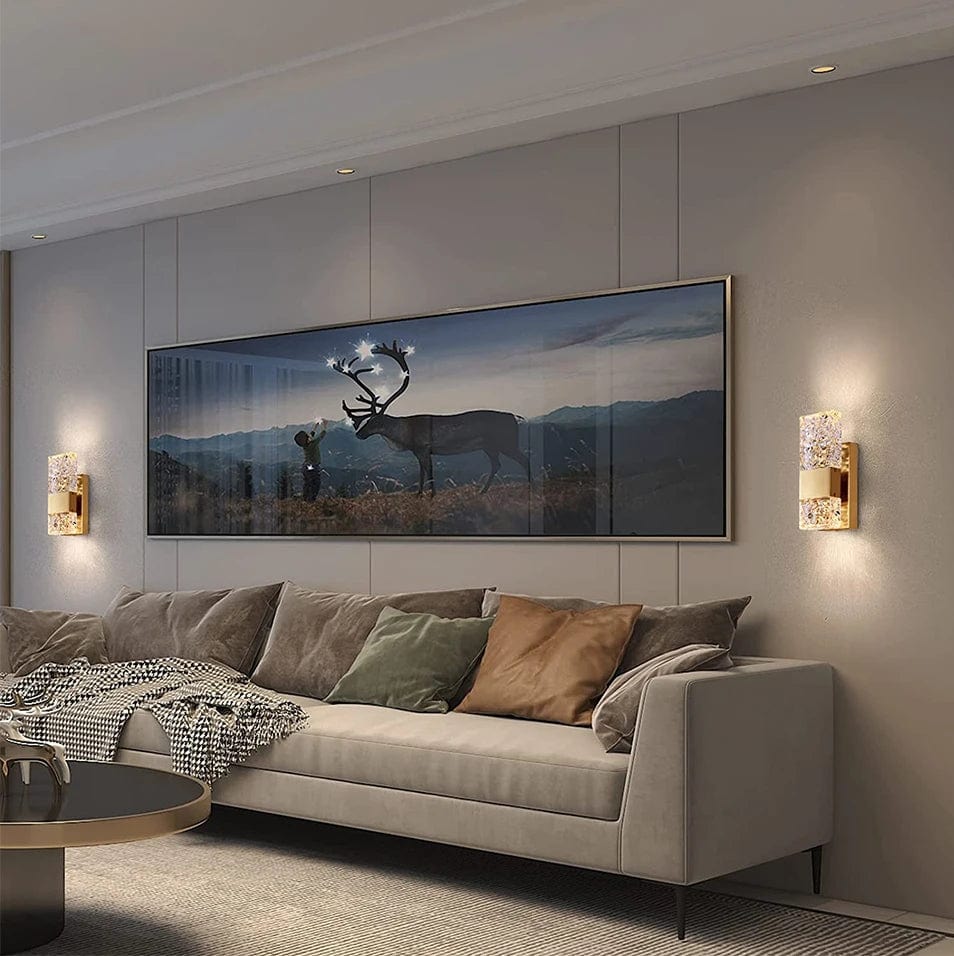 Dimbar LED Kristall Vägglampa med Fjärrkontroll, Justerbar 3000K-6000K för Badrum, Vardagsrum och Sovrum Sconces Carvallo