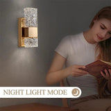 Dimbar LED Kristall Vägglampa med Fjärrkontroll, Justerbar 3000K-6000K för Badrum, Vardagsrum och Sovrum Sconces Carvallo