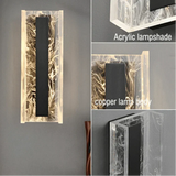 Dimbar LED Vägglampa, 12W Modern Akryl- och Kopparvägglampa för Vardagsrum och Sovrum Belysning Carvallo