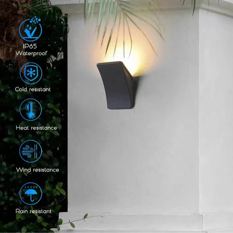 Dual Head Utomhus Vägglampa - IP65 Vattentät LED Utomhuslykta för Trädgård och Terrass Upp- och Nedljus Carvallo