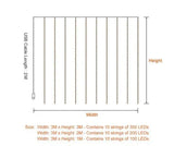 Fairy Curtain LED Lampor Carvallo