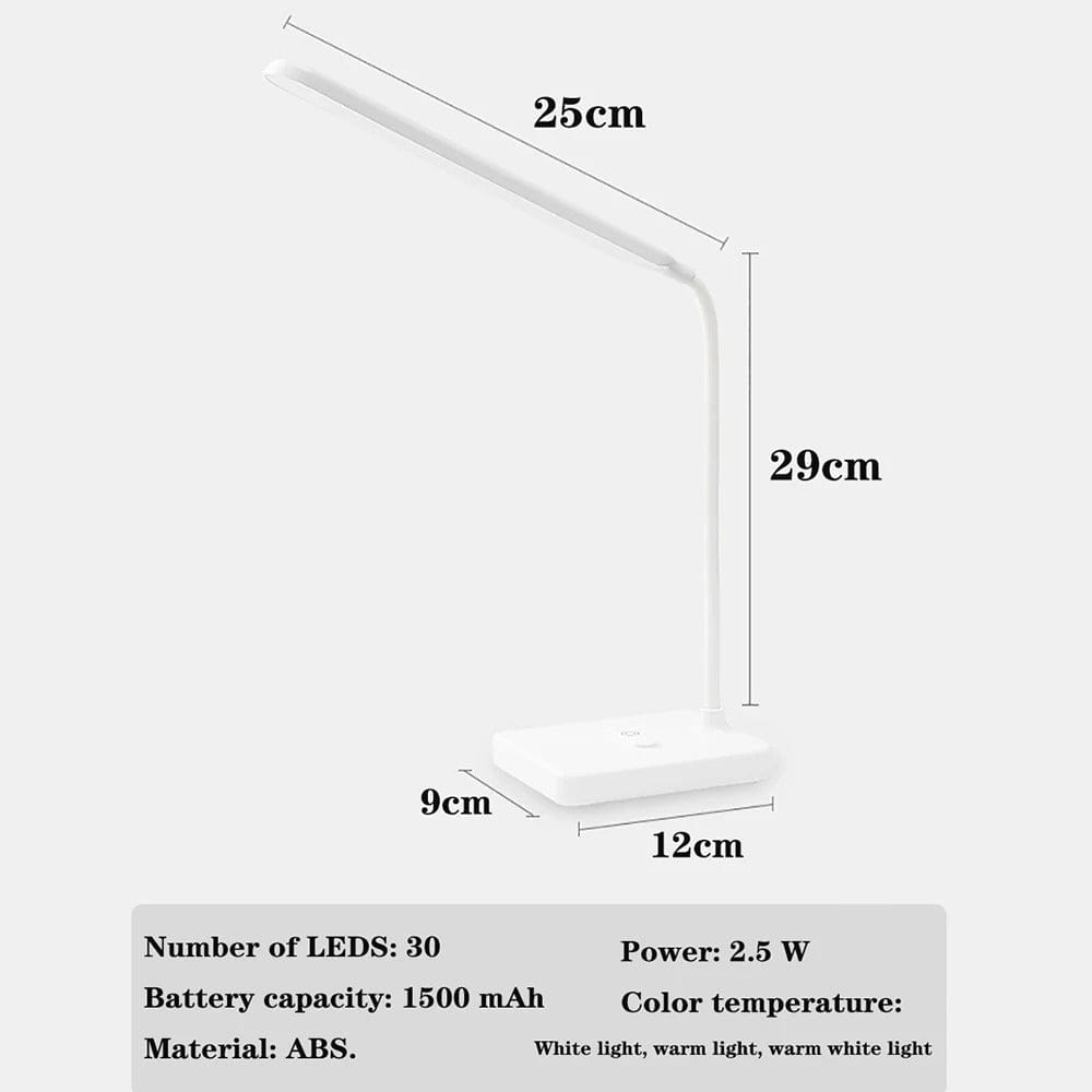 Flexibel Arm USB Laddningsbar Skrivbordslampa Carvallo