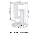 Flytande LED-nattlampa med trådlös laddare Carvallo