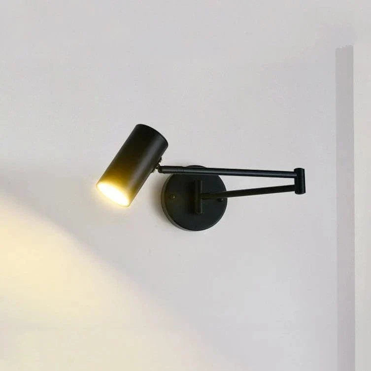 Fällbar LED-vägglampa med teleskopisk design – Justerbar - Modern nordisk stil - Idealisk för sovrum - Vardagsrum - Väggmonterad Carvallo