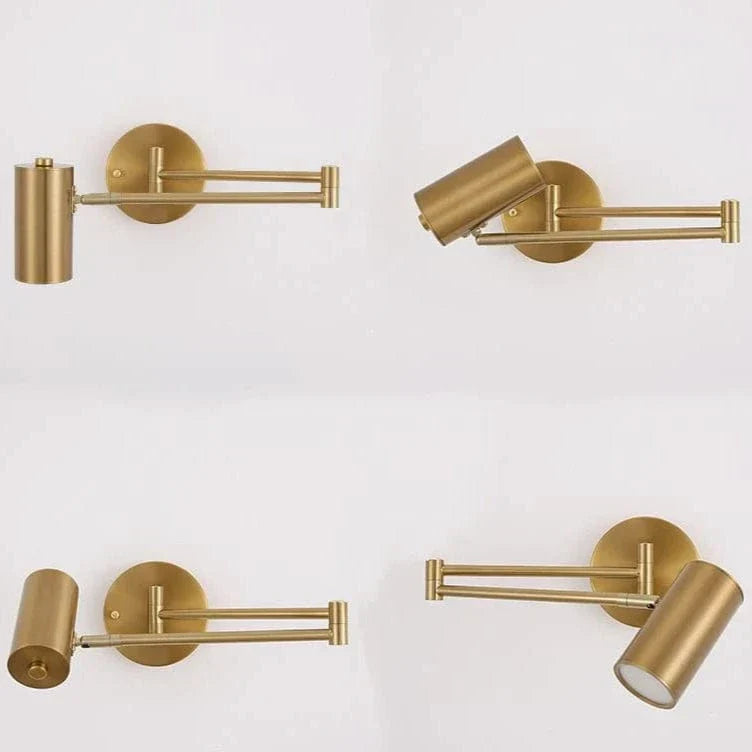 Fällbar LED-vägglampa med teleskopisk design – Justerbar - Modern nordisk stil - Idealisk för sovrum - Vardagsrum - Väggmonterad Carvallo