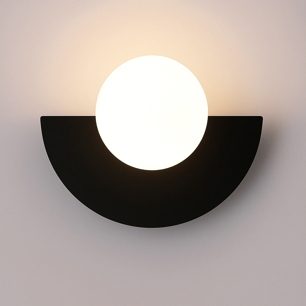 Frosted Globe Smidesjärn Vägglampa Carvallo