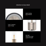 Glasrörsdesign uppladdningsbar bordslampa Carvallo