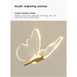 Gyllene LED Fjäril Hänglampa Carvallo