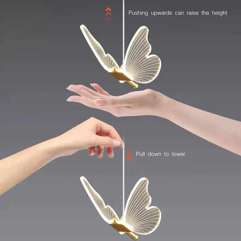 Gyllene LED Fjäril Hänglampa Carvallo