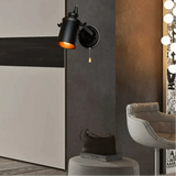 Industriell vintage vägglykta – Rustik järnvägglampa för sovrum, balkong och korridorinredning Carvallo