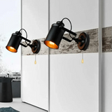 Industriell vintage vägglykta – Rustik järnvägglampa för sovrum, balkong och korridorinredning Carvallo