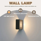 IP65 Vattentålig Utomhus Vägglampa – Modern Design - Upp- och Nedljusterande - Svart/Grå - Idealisk för Trädgårds- och Patio Belysning Carvallo