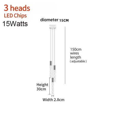 K9 Crystal LED Pendelarmatur – Anpassningsbar Hänglampa för Vardagsrum, Sovrum och Kommersiella Utrymmen Carvallo