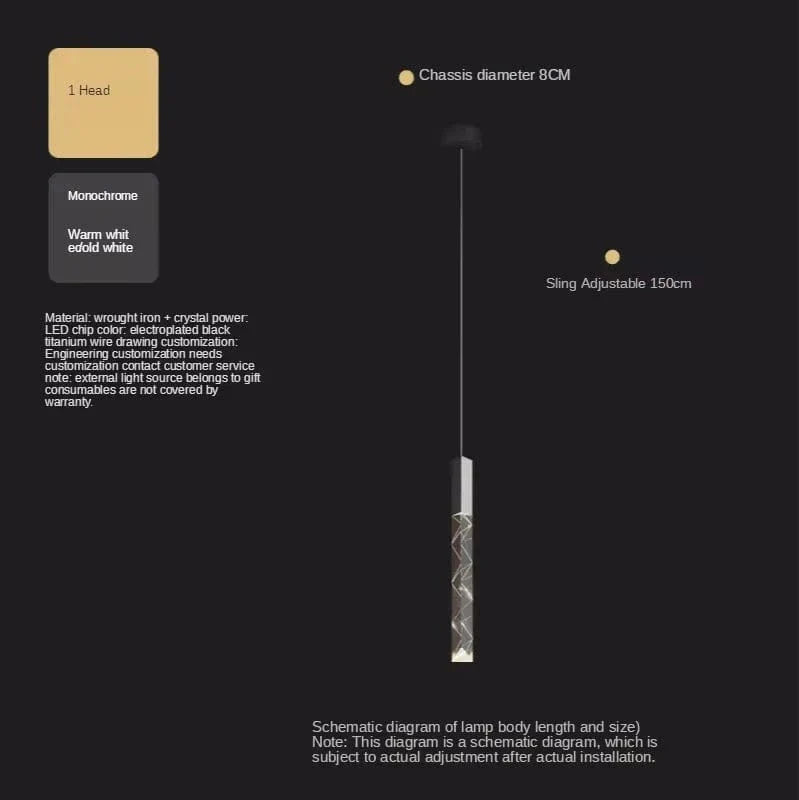 K9 Crystal LED Pendelarmatur – Anpassningsbar Hänglampa för Vardagsrum, Sovrum och Kommersiella Utrymmen Carvallo