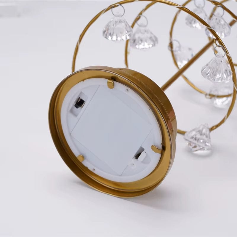 LED Skrivbordslampa - Batteridrift - Varmt Ljus - Julgransdesign - Akryl Kristall hängande - Festlig Heminredning Carvallo