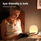 LED Ägglampa Nattlampa - USB Uppladdningsbar - Dimbara - Bärbar - Ögonskydd - 8 RGB Färger - Touchkontroll Carvallo