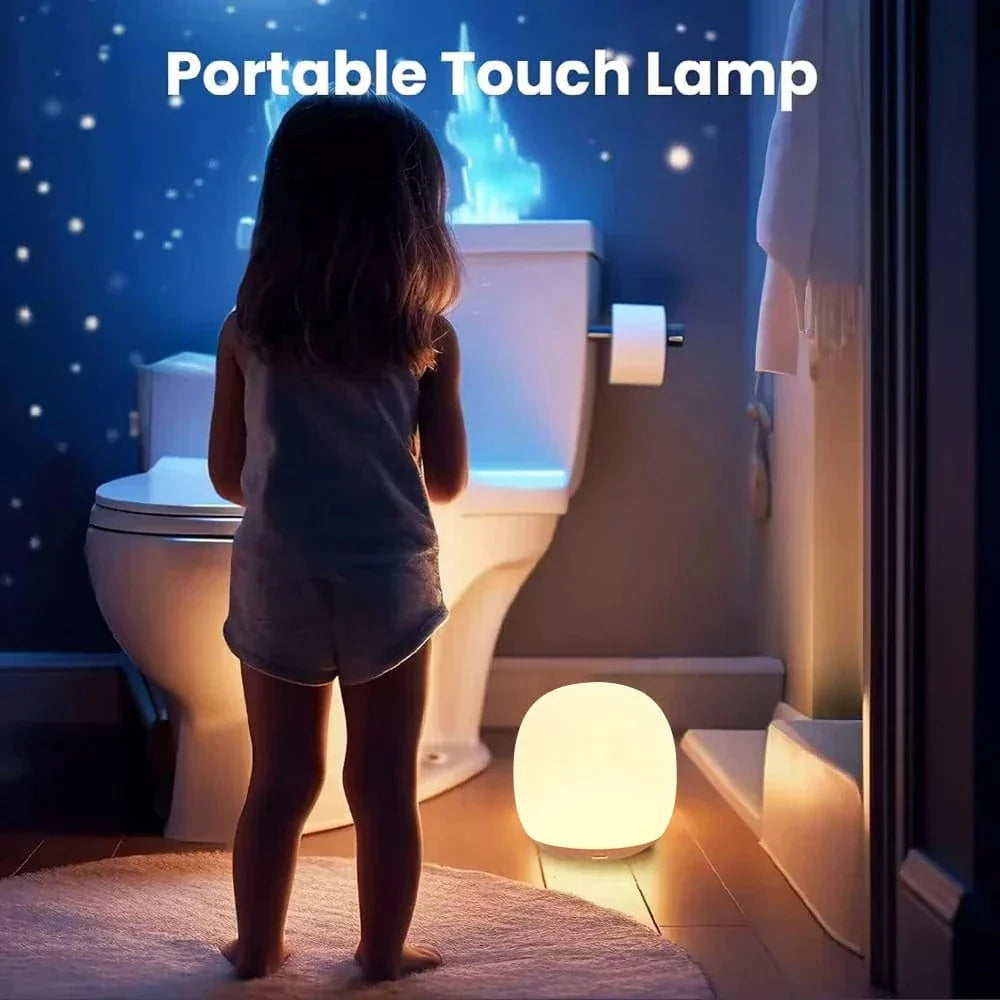 LED Ägglampa Nattlampa - USB Uppladdningsbar - Dimbara - Bärbar - Ögonskydd - 8 RGB Färger - Touchkontroll Carvallo