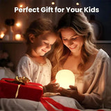 LED Ägglampa Nattlampa - USB Uppladdningsbar - Dimbara - Bärbar - Ögonskydd - 8 RGB Färger - Touchkontroll Carvallo