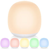 LED Ägglampa Nattlampa - USB Uppladdningsbar - Dimbara - Bärbar - Ögonskydd - 8 RGB Färger - Touchkontroll Carvallo