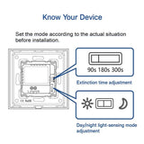 LED Rörelsesensor Trappa Lampa – Inbyggd Inomhusbelysning för Trapphus och Korridor, Energibesparande PIR Sensor Carvallo