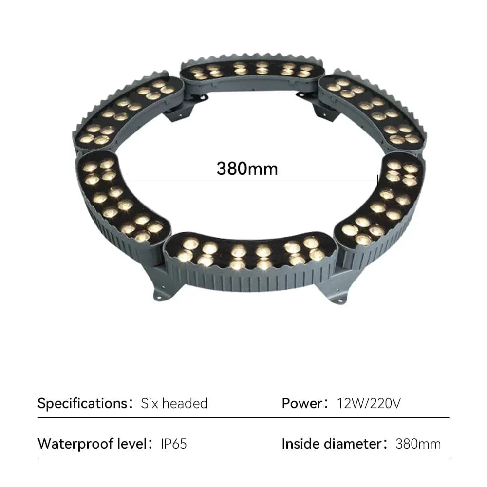 LED Utomhus Spotlights Med Spikfäste – IP65 Klassad - RGB - Aluminium - Trädgårdslandskapsbelysning - 12W - Hållbar och Väderbeständig Carvallo