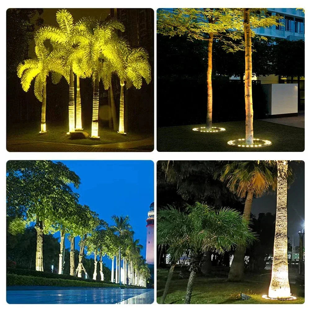 LED Utomhus Spotlights Med Spikfäste – IP65 Klassad - RGB - Aluminium - Trädgårdslandskapsbelysning - 12W - Hållbar och Väderbeständig Carvallo