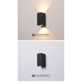 LED Utomhusvägglampa - Vattentålig Design - IP65 Klassad - Hållbart ABS Material - Modern Cylindrisk Form - 6W Effekt - Inomhus/Utebruk Carvallo