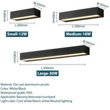 LED Utomhusvägglampor - Vattentäta Aluminiumvägglampetter för Veranda, Patio och Garage - Moderna Utomhusvägglyktor Carvallo